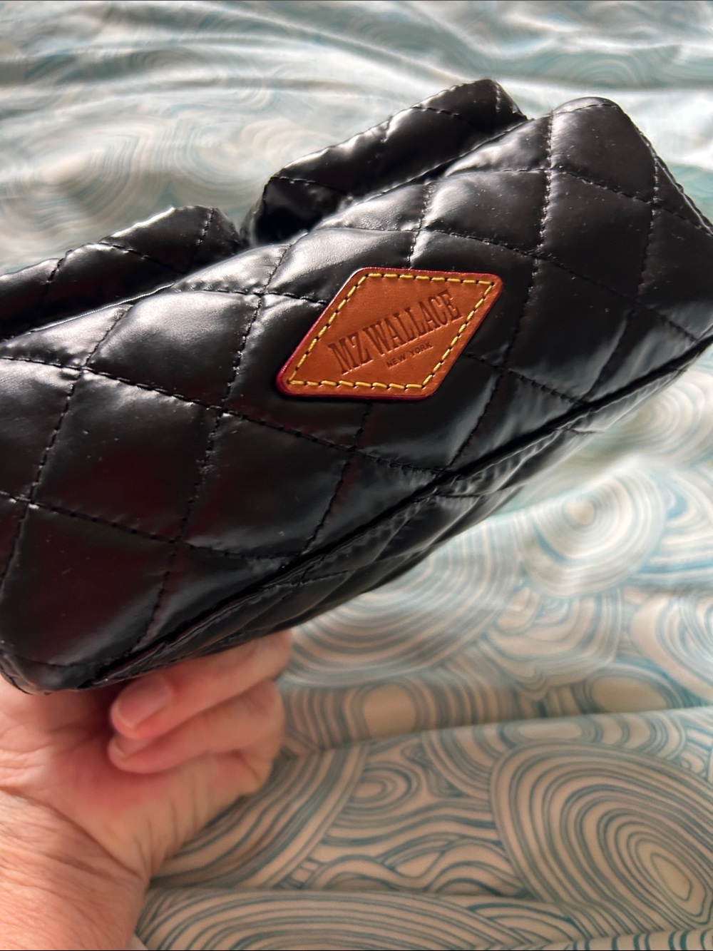 MZ Wallace black lacquer Cosmetic Bag. Excellent - Picture 5 of 11
